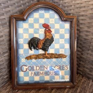 3D 2006 Rooster Green Acres Country Wall Art Farm House